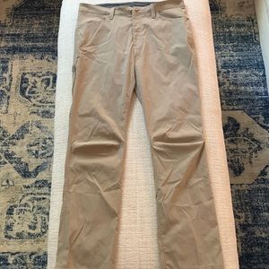 Eddie Bauer khaki colored hiking pants.